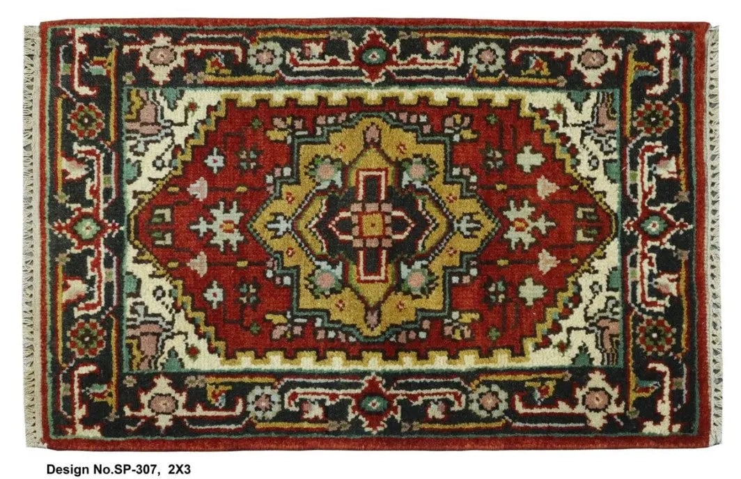 Hand knotted Indian Modern Rug 2'0" x 3'0": Hand knotted and meticulously crafted by Indian artisans, this stunning Indian Hand Knotted Area Rug will invite quality and beauty into your home, office or outdoor space. ABC Rugs Kilims takes pride