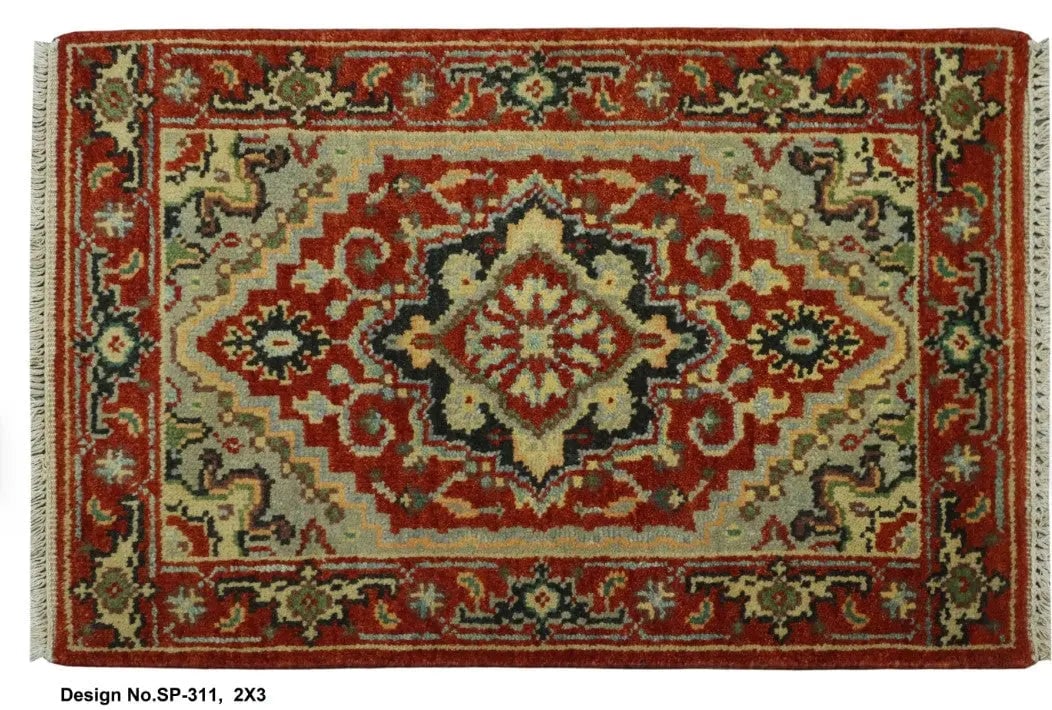 Hand knotted Indian Modern Rug 2'0" x 3'0": Hand knotted and meticulously crafted by Indian artisans, this stunning Indian Hand Knotted Area Rug will invite quality and beauty into your home, office or outdoor space. ABC Rugs Kilims takes pride