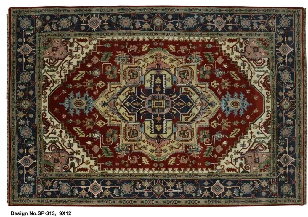 Hand knotted Indian Modern Rug 9'0" x 12'0": Hand knotted and meticulously crafted by Indian artisans, this stunning Indian Hand Knotted Area Rug will invite quality and beauty into your home, office or outdoor space. ABC Rugs Kilims takes pride