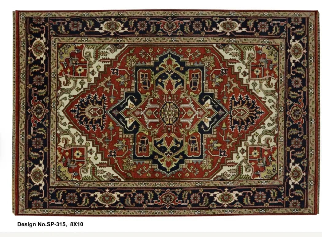 Hand knotted Indian Modern Rug 8'0" x 10'0": Hand knotted and meticulously crafted by Indian artisans, this stunning Indian Hand Knotted Area Rug will invite quality and beauty into your home, office or outdoor space. ABC Rugs Kilims takes pride