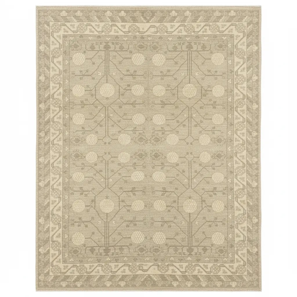 Hand Knotted One Of The Kind Peshawar And Khotan Rug 10'0" x 8'0" Pes_Kho_09 (1 of 1)