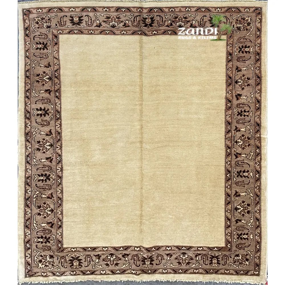 Hand Knotted One Of The Kind Peshawar And Khotan Rug 6'5" x 9'10" Pes_Kho_10: ABC Rugs Kilims Collection Hand Knotted Afghani Oushak Design Rug Size 6'5''X9'10'' (Rr10172) (Abc20346) (Cream, Brown) Hand knotted and meticulously crafted by Afghan artisans, this stunning Afghani 