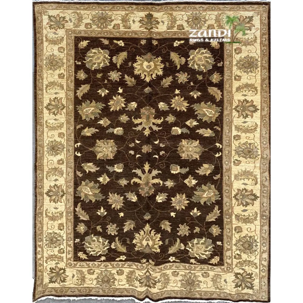 Hand Knotted One Of The Kind Peshawar And Khotan Rug 6'1" x 8'8" Pes_Kho_39: ABC Rugs Kilims Collection Hand Knotted Pakistani Ghazni Traditional Design Rug Size 6'1''X8'8'' (Rr10318) (Z_Abcr01761) (Red, Gold) Hand knotted and meticulously crafted by Pakistan artisans, this st