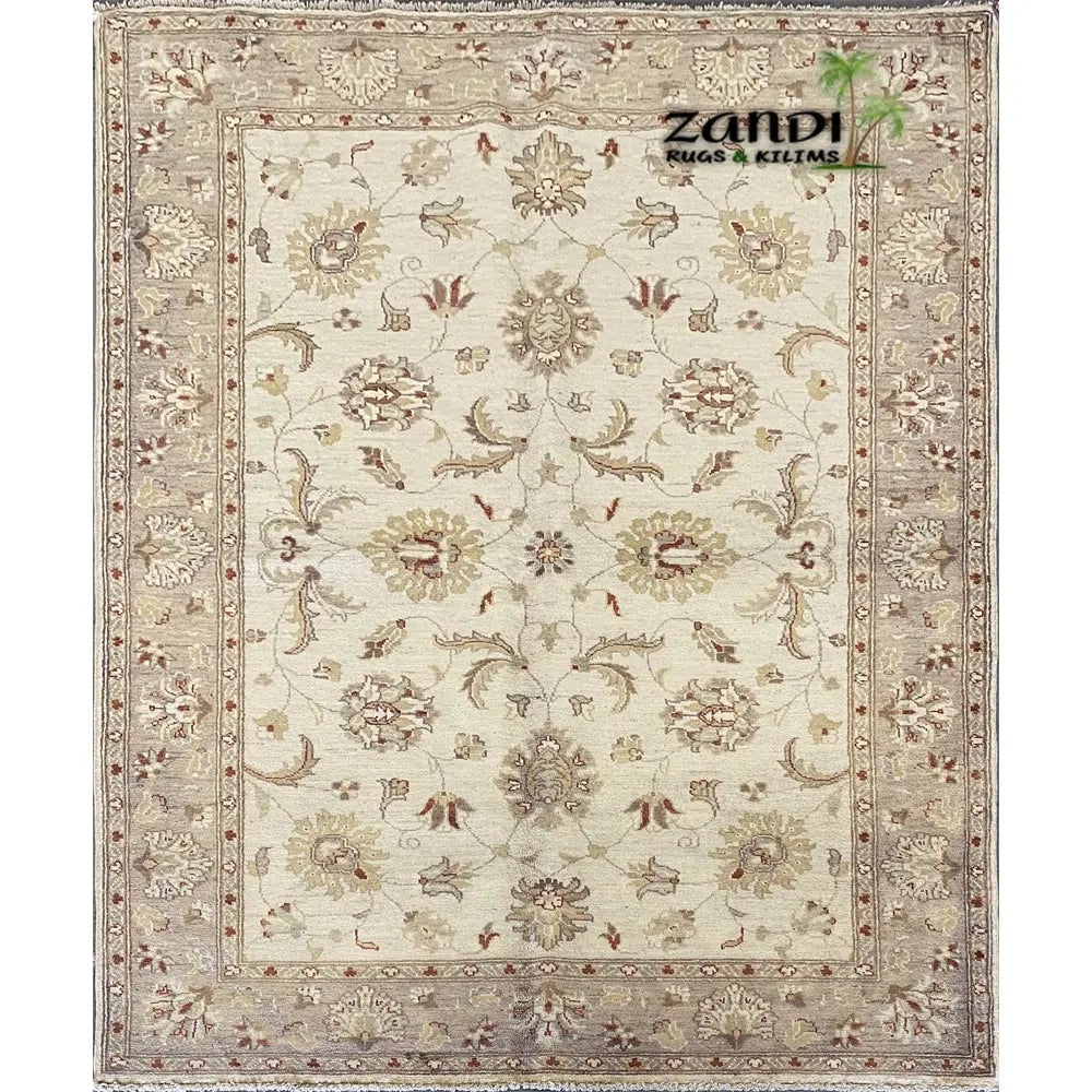 Hand Knotted One Of The Kind Peshawar And Khotan Rug 4'10" x 7'3" Pes_Kho_52: ABC Rugs Kilims Collection Hand Knotted Pakistani Ghazni Design Rug Size 4'10''X7'3'' (Rr10322) (Z_Abcr01762) (Green) Hand knotted and meticulously crafted by Pakistan artisans, this stunning Pakistan
