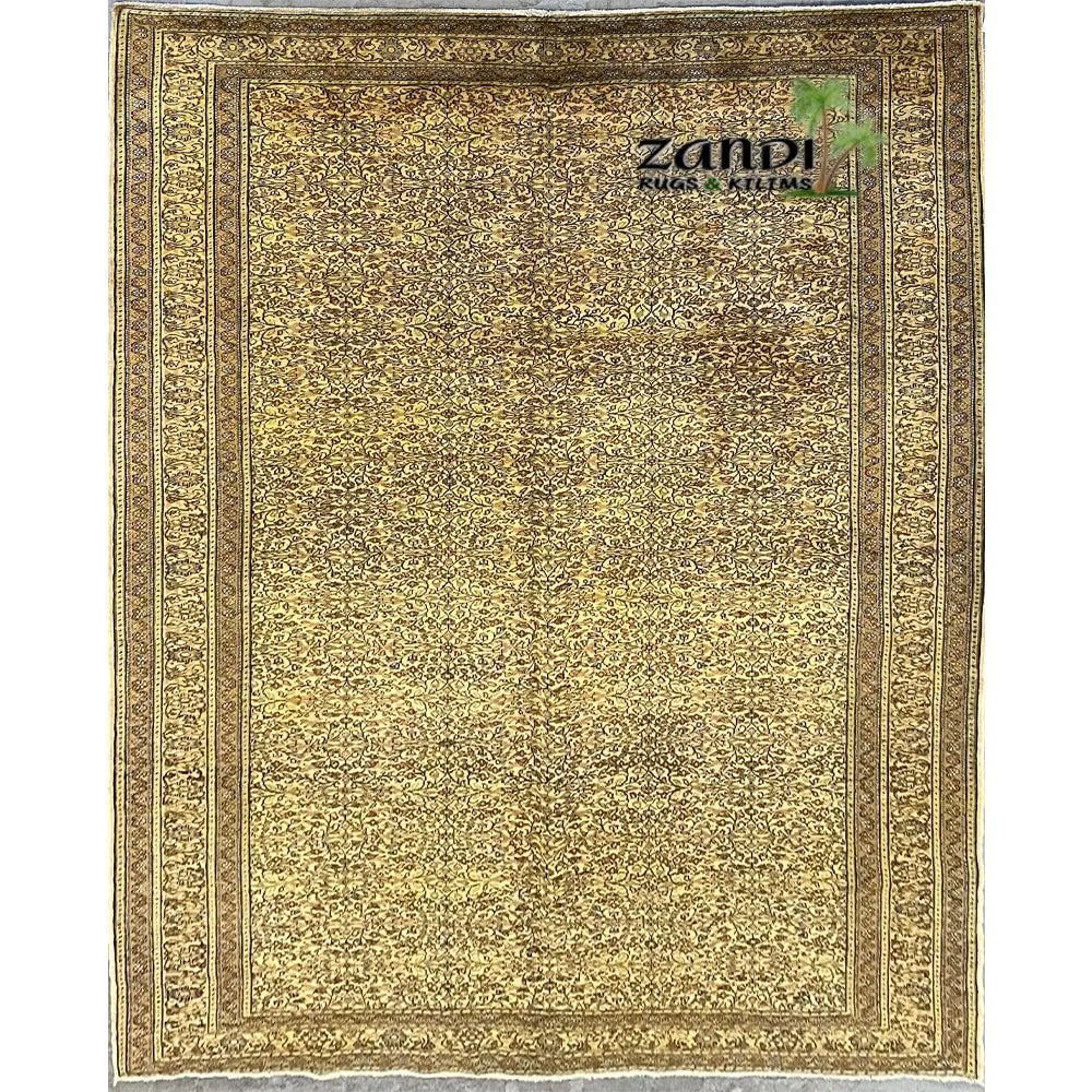 One Of The Kind Turkish Hand-Knotted Rug 9'9" x 6'7": ABC Rugs Kilims Collection Hand Knotted Turkish Rug Size 9'9X6'7 Abcz_Tk012 (Rr10389) (Cream, Brown) Turkish rugs are among the rugs with the most diversity, both with respect to the type of weave, qu