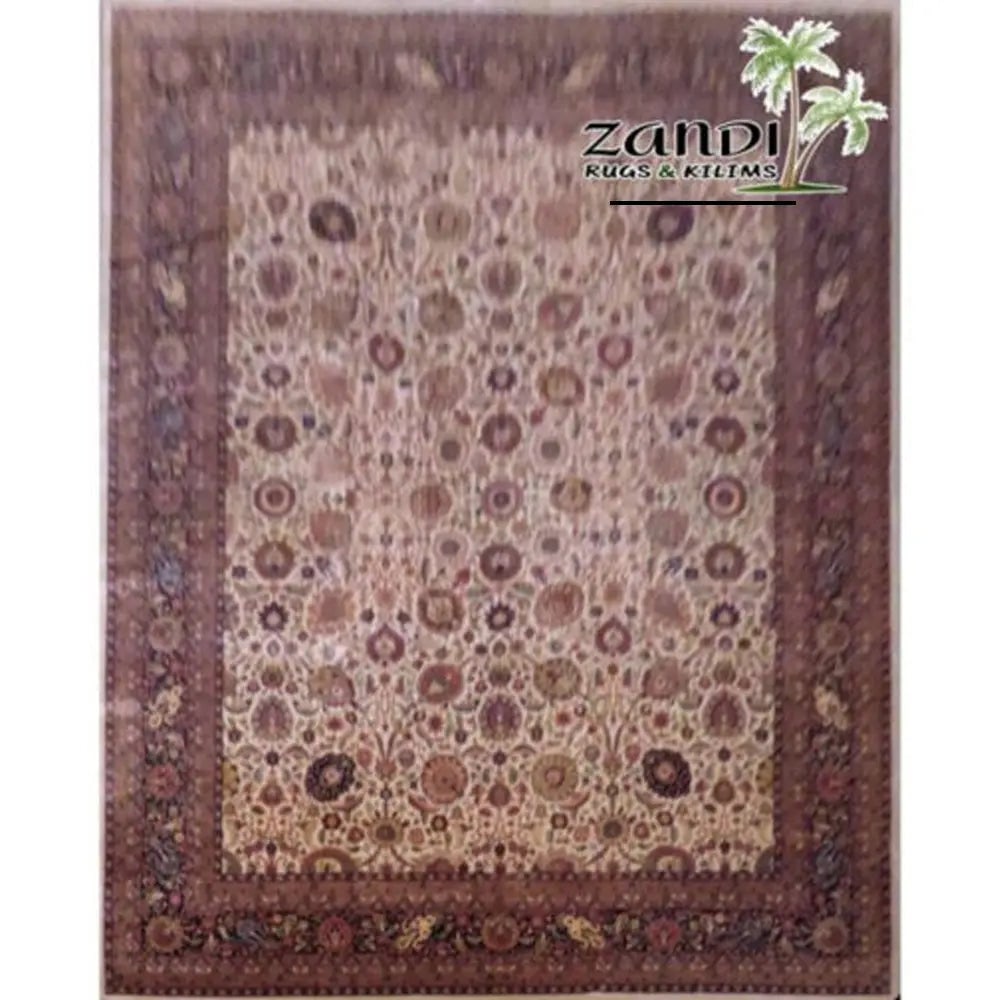 One Of The Kind Indian Hand-Knotted Rug 18'2"X14': ABC Rugs Kilims Collection Hand Knotted Wool/ Cotton Indian Rug Size 18'2X14' (Gr15966) (Lin6506) (Cream, Brown) Hand knotted and meticulously crafted by Indian artisans, this stunning Indian Hand Kno