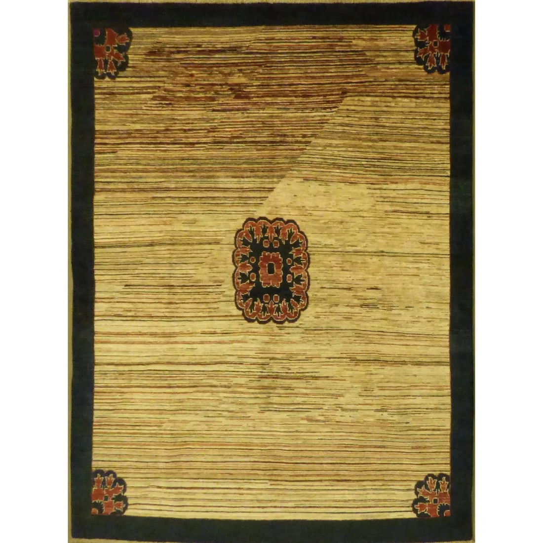 Hand Knotted One Of The Kind Peshawar And Khotan Rug 9'8" x 6'8" Pes_Kho_180: ABC Rugs Kilims Collection Unique Super Soft And Multi Red Color Hand-Knotted Afghani Modern Area Rug Made With Natural New Zealand Wools, Amp And Cotton 9'8 X 6'8 (Abcr04509) (Cream, Black, Brown) Ha