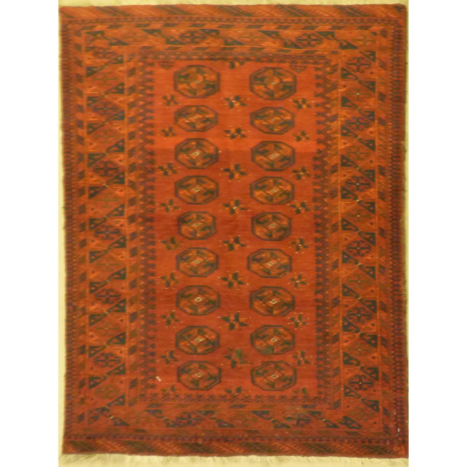 One Of The Kind Afghani Hand-Knotted Rug 9'1" x 6'10" Afg03: ABC Rugs Kilims Collection Unique Super SoftHand-Knotted Afghani Modern Area Rug Made With Natural New Zealand Wools, Amp And Cotton 9'1 X 6'10 (Abcr04537) (Red, Brown) Hand knotted and meticulously c