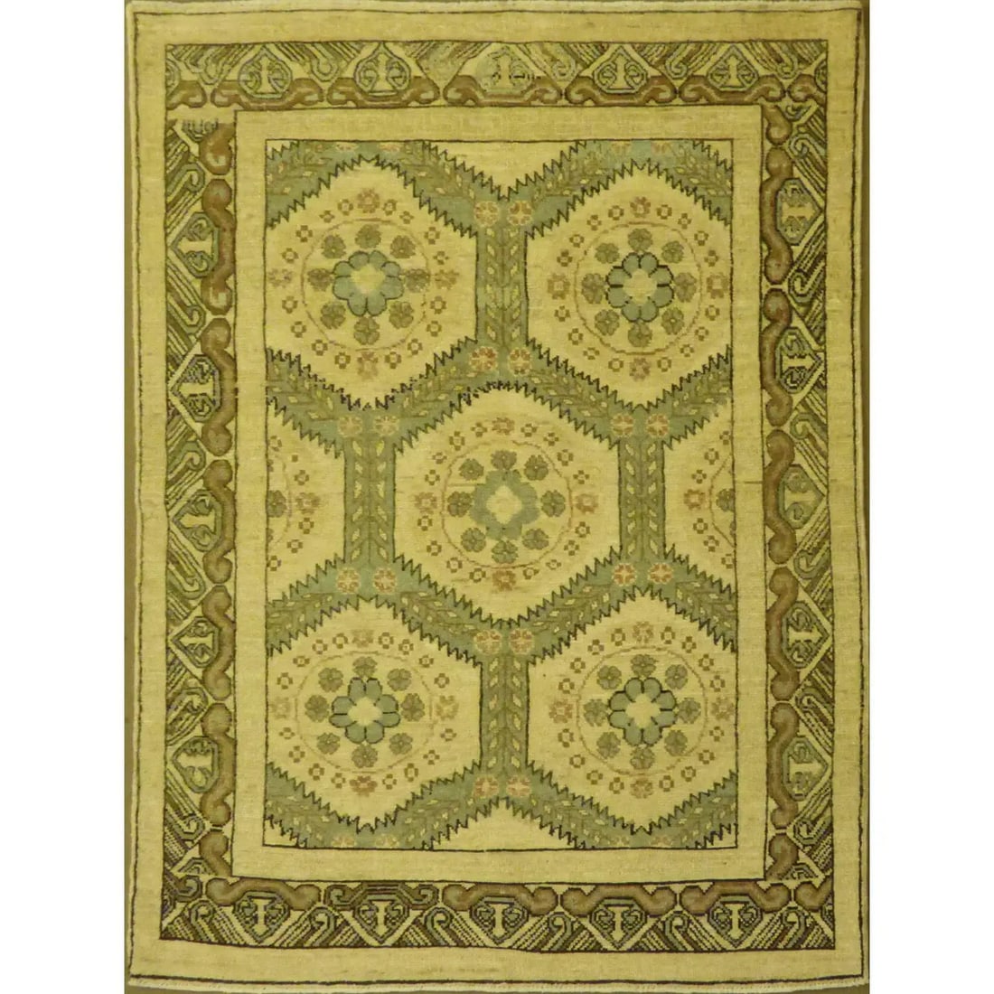Hand Knotted One Of The Kind Peshawar And Khotan Rug 7'4" x 4'7" Pes_Kho_184 (1 of 1)