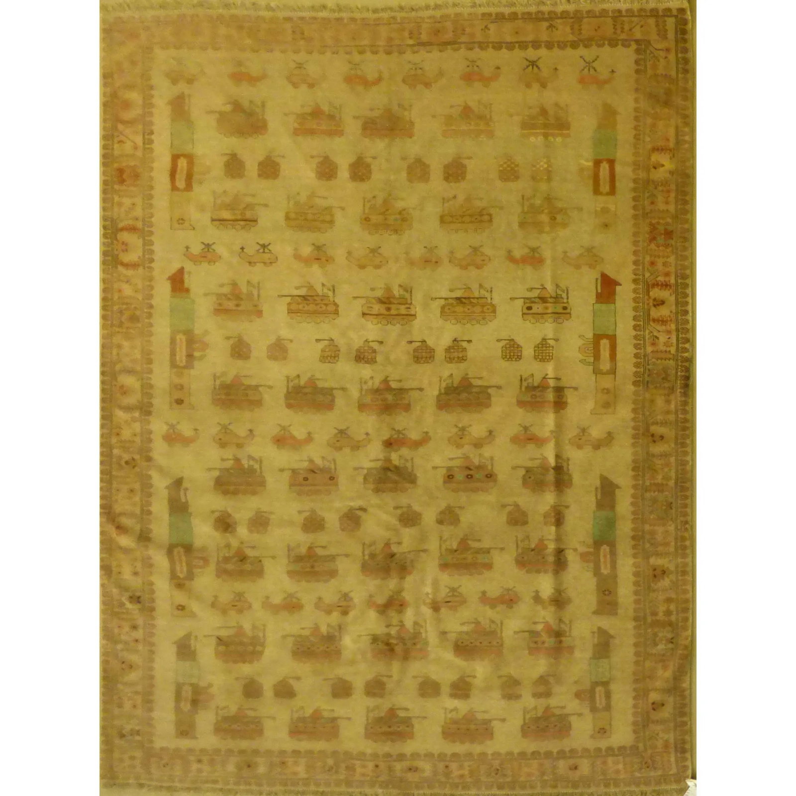 Hand Knotted One Of The Kind Peshawar And Khotan Rug 9'8" x 6'4" Pes_Kho_199 (1 of 1)
