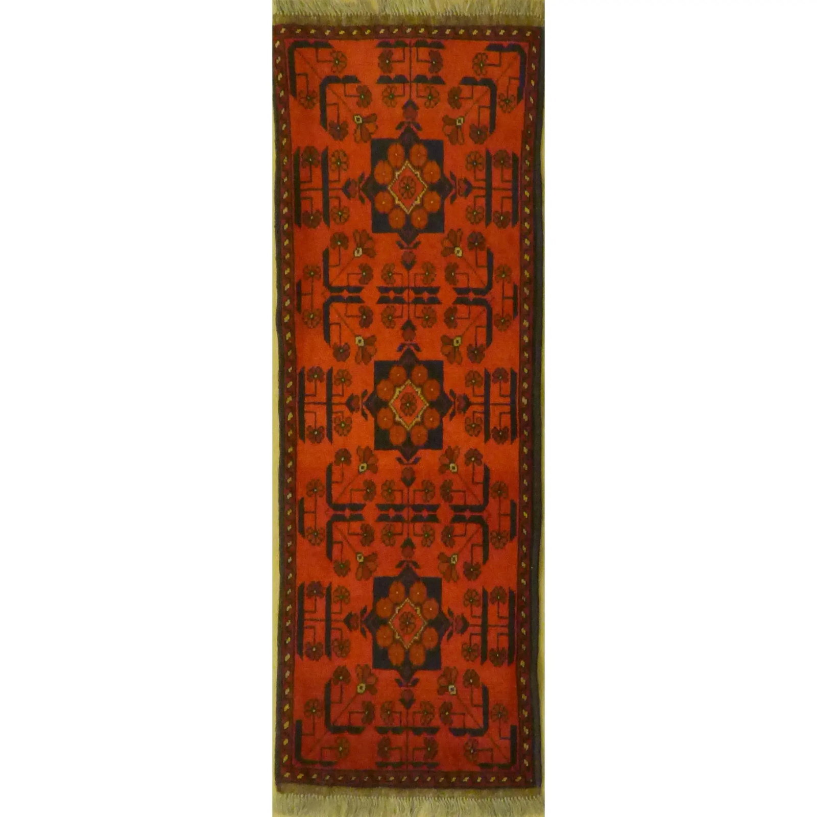 One Of The Kind Afghani Hand-Knotted Rug 4'9" x 1'8" Afg17 (1 of 1)