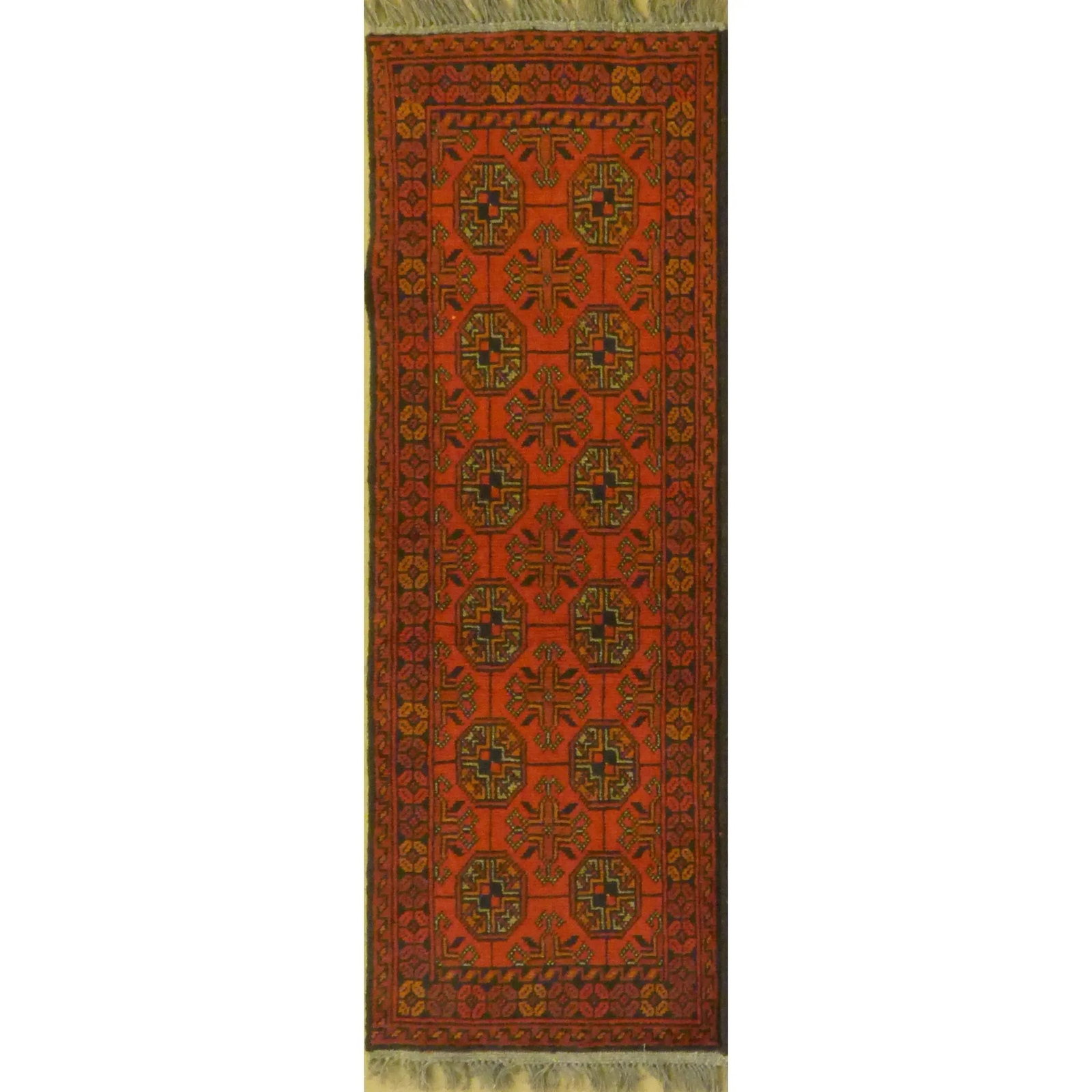 One Of The Kind Afghani Hand-Knotted Rug 1'10" x 5'2" Afg19: ABC Rugs Kilims Collection Unique Super Soft Hand-Knotted Afghani Modern Area Rug Made With Natural New Zealand Wools, Amp And Cotton 1'10 X 5'2 (Abcr04532) (Red, Brown) Hand knotted and meticulously 