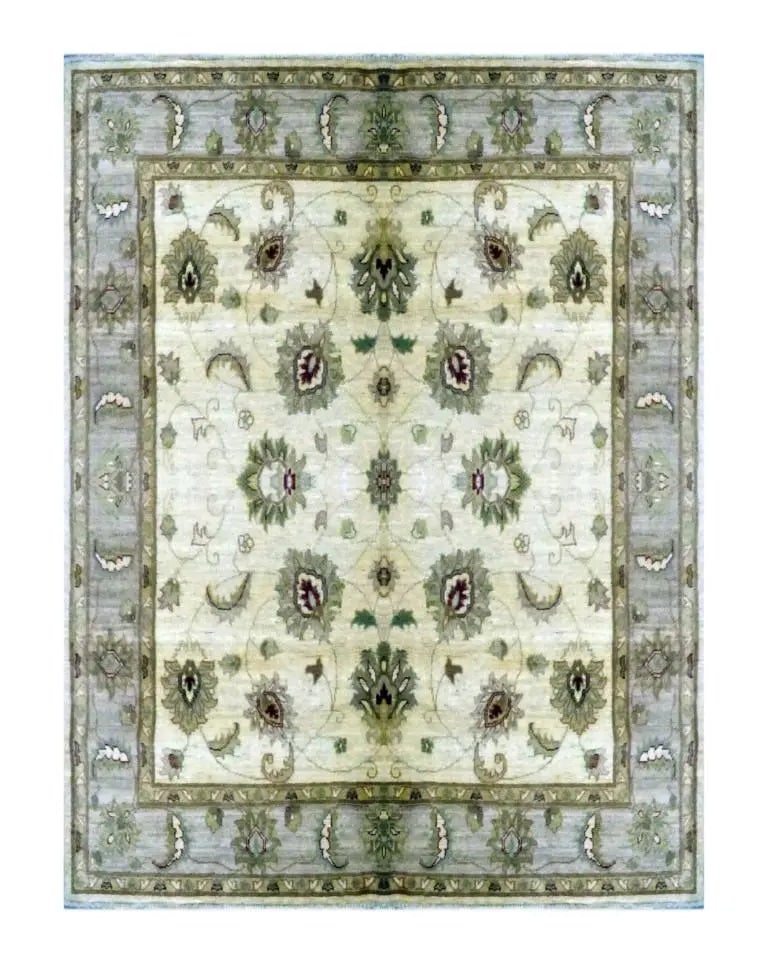 One Of The Kind Indian Hand-Knotted Rug 10'4" x 8'2": ABC Rugs Kilims Collection Indian Traditional Hand-Knotted Rug Made With Natural Wool & Cotton 10'4 X 8'2 (Abc 2966) (Cream, Gray) Turkish rugs are among the rugs with the most diversity, both wit