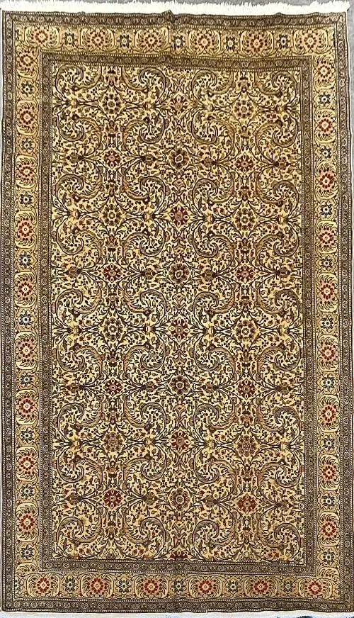 One Of The Kind Turkish Hand-Knotted Rug 6'8" x 9'7": ABC Rugs Kilims Collection Turkish Traditional Natural Wool Rug 6'8 X 9'7 Abctk001 (Rr10385) (Cream, Brown) Turkish rugs are among the rugs with the most diversity, both with respect to the type of we