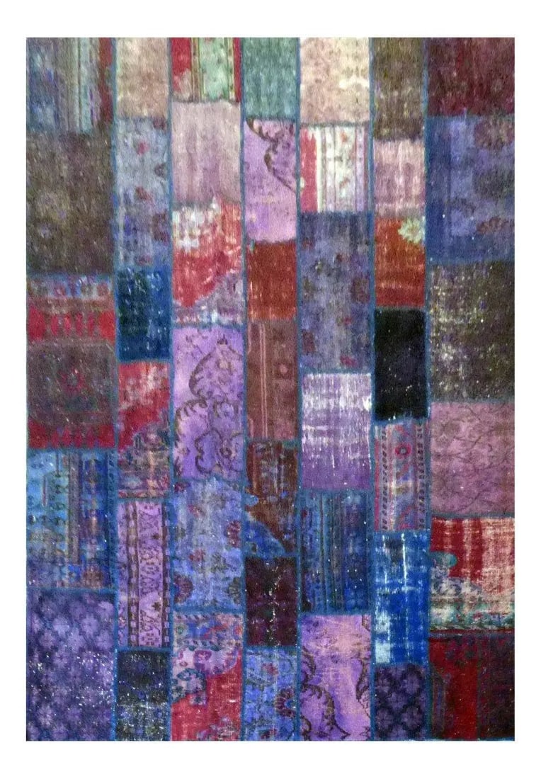 One Of The Kind Turkish Hand-Knotted Rug 11'9" x 8'11": ABC Rugs Kilims Collection Turkish Patchwork Hand-Knotted 100% Natural Wool Rug 11'9'' X 8'11'' (Abc20043) (Blue, Red) Turkish rugs are among the rugs with the most diversity, both with respect to the