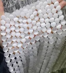 Gemstone Loose Beads Necklace - selenite A - NO.132: Natural Gemstone Loose Beads Necklace - selenite A - NO.132 We can arrange GIA certification and verification for vintage jewelry, diamonds, and gemstones. The cost of GIA certification ranges from $3