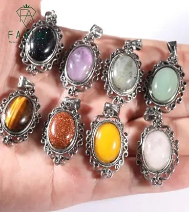 Handmade Stone Gemstone Pendant, Copper & Silver, with Chain, Stone Size 12*16mm, Vin-Pen124: Natural Gemstone Beads Necklace - Handmade Natural Stone Jewelry,Rose Quartz, Size 6mm/50cm, NO.1 We can arrange GIA certification and verification for vintage jewelry, diamonds, and gemstones. The co