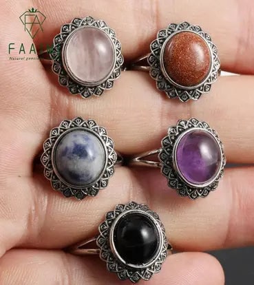 Handmade Stone Gemstone Rings with Copper & Silver, Stone Size 10*10mm, Vin-Rin60: Natural Gemstone Beads Necklace - Handmade Natural Stone Jewelry,Rose Quartz, Size 6mm/50cm, NO.1 We can arrange GIA certification and verification for vintage jewelry, diamonds, and gemstones. The co