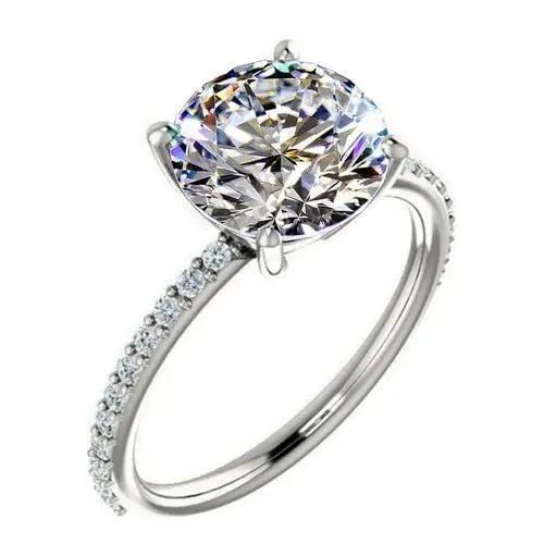 Exceptional Quality 3.02 Ct Vvs1:- Near White Round Moissanite Diamond Engagement Ring 925 Silver: Our gemstones are organic, natural stones suitable for investment, collectors, and fine jewelry, each accompanied by an authentic certification. Our 925 silver pieces are rhodium-plated and finished w