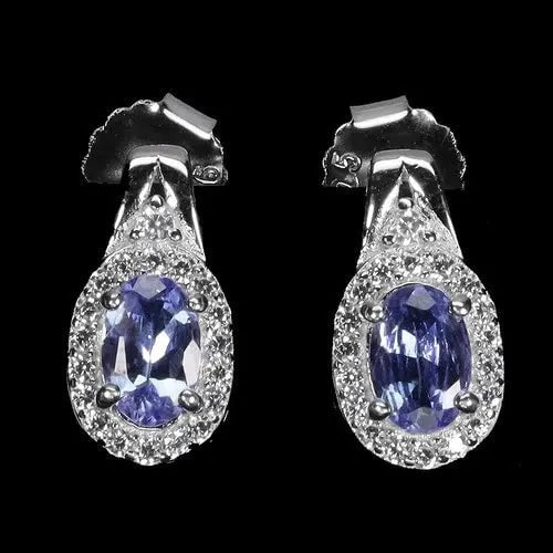 Exceptional Quality 925 Sterling Silver Earrings Oval Tanzanite 6x4mm Gemstone Jewelry Cus-Jew67: Our gemstones are organic, natural stones suitable for investment, collectors, and fine jewelry, each accompanied by an authentic certification. Our 925 silver pieces are rhodium-plated and finished w