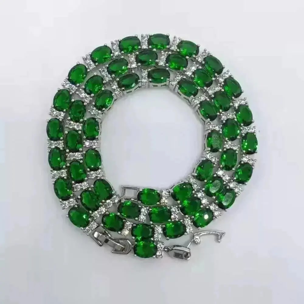 Exceptional Quality Necklace & Bracelet Set Combo 925 Sterling Silver 14k White Gold Plating Custom: Our gemstones are organic, natural stones suitable for investment, collectors, and fine jewelry, each accompanied by an authentic certification. Our 925 silver pieces are rhodium-plated and finished w