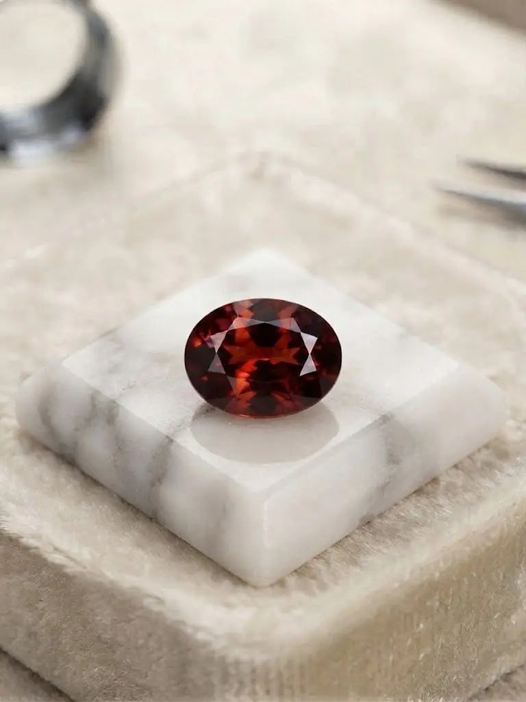 Natural Quality 1 Garnet Gemstones From Brazil, Dimension 6 x4 mm, Weight 0.50 Ct, Shape Oval Cut,: Natural Quality 1 Garnet Gemstones From Brazil, Dimension 6 x4 mm, Weight 0.50 Ct, Shape Oval Cut, GEM-ABC-322