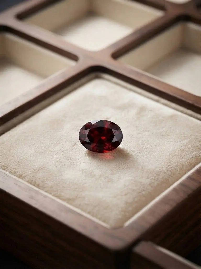 Natural Quality 1 Garnet Gemstones From Brazil, Dimension 6 x4 mm, Weight 0.65 Ct, Shape Oval Cut,: Natural Quality 1 Garnet Gemstones From Brazil, Dimension 6 x4 mm, Weight 0.65 Ct, Shape Oval Cut, GEM-ABC-315