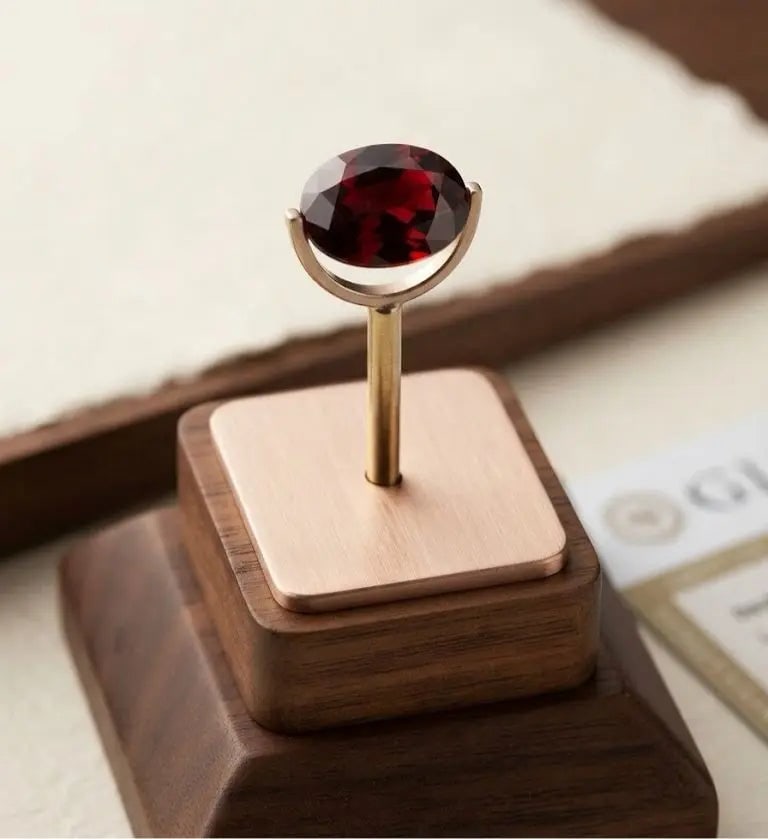 Natural Quality 1 Garnet Gemstones From Brazil, Dimension 6x4 mm, Weight 0.76 Ct, Shape Oval,: Natural Quality 1 Garnet Gemstones From Brazil, Dimension 6x4 mm, Weight 0.76 Ct, Shape Oval, GEM-ABC-290