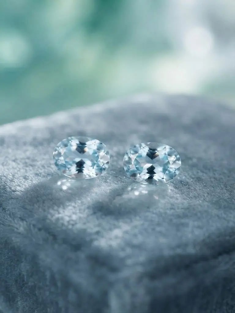 Natural Quality 2 Aquamarine Gemstones From Madagascar, Dimension 3x5 mm, Weight 0.34 Ct, Shape: Natural Quality 2 Aquamarine Gemstones From Madagascar, Dimension 3x5 mm, Weight 0.34 Ct, Shape Oval, GEM-ABC-276