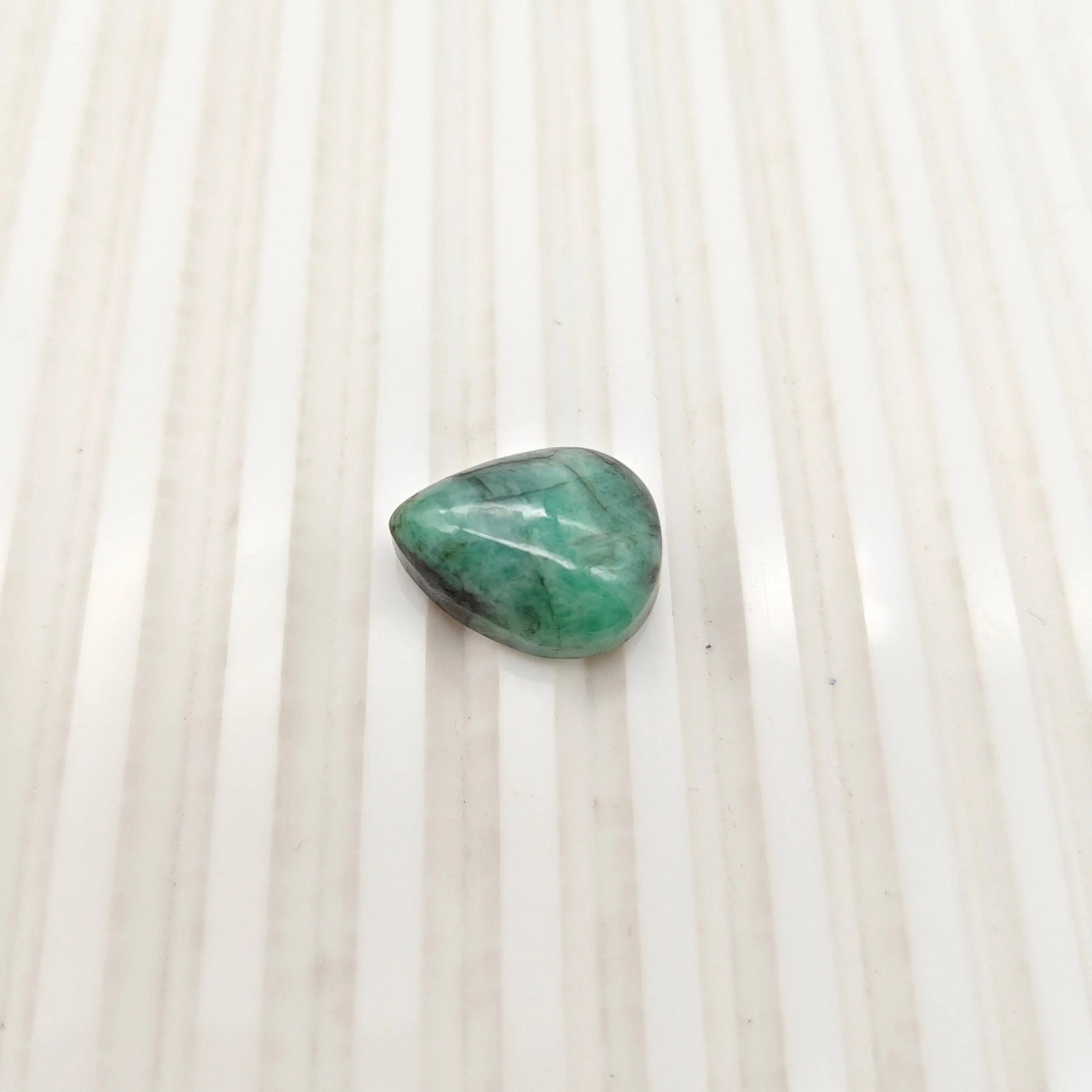 Exceptional Quality PEAR CABOCHON EMERALD, GREEN COLORED, INDIAN GEMSTONE, WEIGHT 15.55 CTS: ABC Rugs, Kilims & Jewelry offers internationally certified and verified pieces, with documentation provided by trusted gemological institutions, manufacturers, and industry professionals. At ABC 