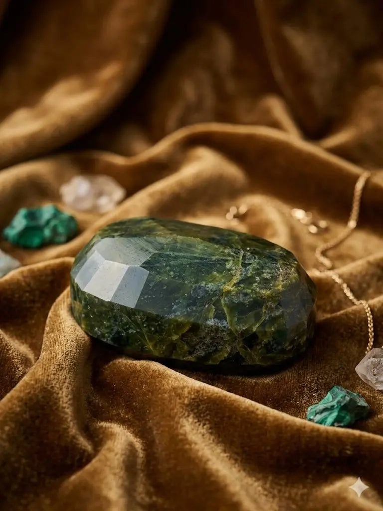 Exceptional Quality Vesuvianite, Oval Mixed Shaped, Green Colored, 729.00gms.: ABC Rugs, Kilims & Jewelry offers internationally certified and verified pieces, with documentation provided by trusted gemological institutions, manufacturers, and industry professionals. At ABC 