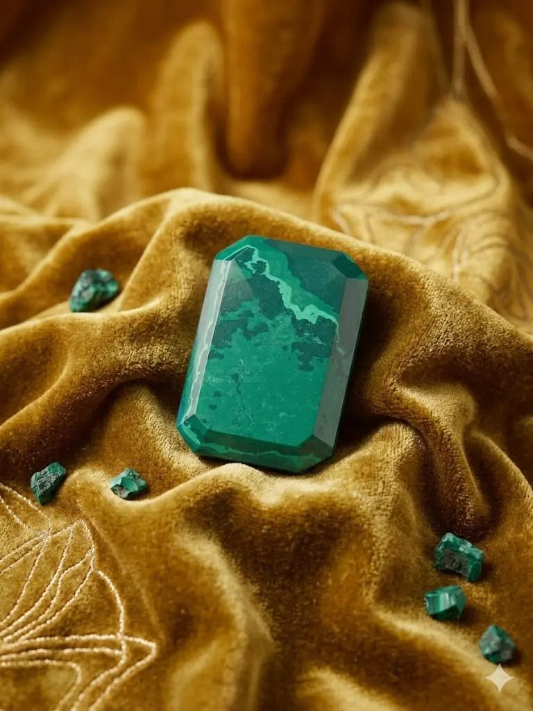 Exceptional Quality Syn.Malachite, Rectangle Step Shaped, Green Band Colored, 630.00Gms.: ABC Rugs, Kilims & Jewelry offers internationally certified and verified pieces, with documentation provided by trusted gemological institutions, manufacturers, and industry professionals. At ABC 