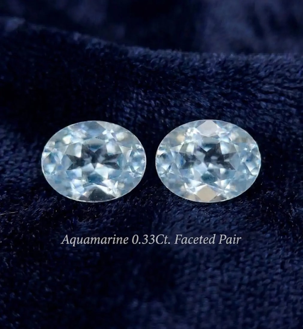 Exceptional Quality 2 Pieces, Aquamarine L.Blue Color Oval Shaped Brazil Gemstone Weight 0.33Ct.: ABC Rugs, Kilims & Jewelry offers internationally certified and verified pieces, with documentation provided by trusted gemological institutions, manufacturers, and industry professionals. At ABC