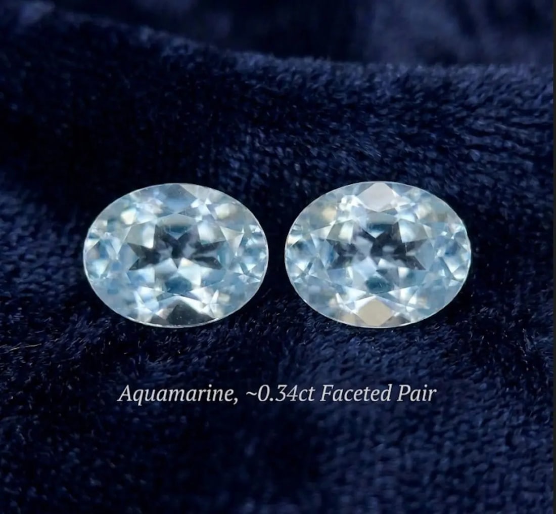 Exceptional Quality 2 Pieces, Aquamarine L.Blue Color Oval Shaped Brazil Gemstone Weight 0.34 Ct.: ABC Rugs, Kilims & Jewelry offers internationally certified and verified pieces, with documentation provided by trusted gemological institutions, manufacturers, and industry professionals. At ABC