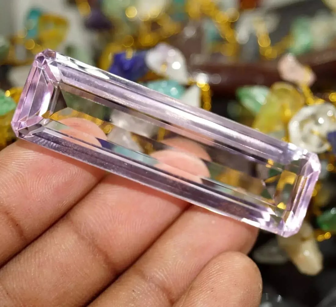 Exceptional Quality EGL Certified Brazilian 94.35 Ct Pink Emerald Cut Topaz Loose Gemstone, Gem219: ABC Rugs, Kilims & Jewelry offers internationally certified and verified pieces, with documentation provided by trusted gemological institutions, manufacturers, and industry professionals. At ABC 