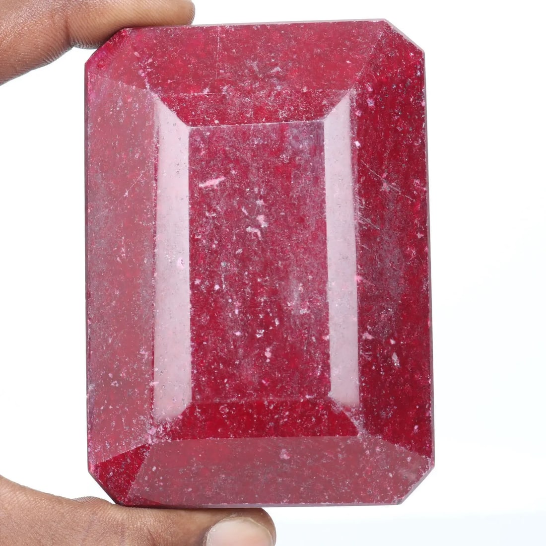 Exceptional Quality Certified Big Size Red Ruby 2505 Ct. Faceted Emerald Cut Loose Gemstone, Gem231: ABC Rugs, Kilims & Jewelry offers internationally certified and verified pieces, with documentation provided by trusted gemological institutions, manufacturers, and industry professionals. At ABC 