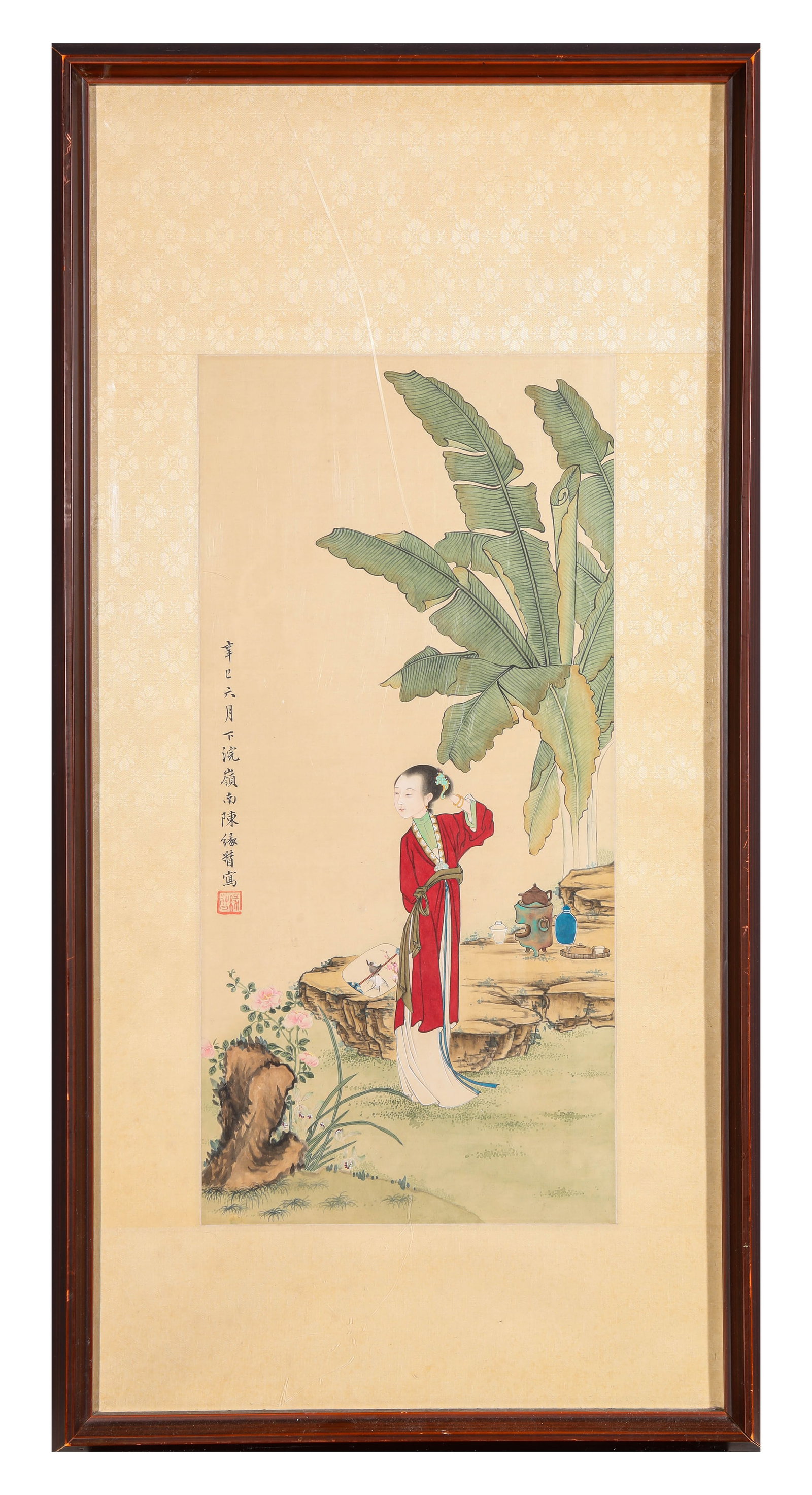 CHEN YUANZHI (1900-1969), ATTRIBUTED TO, FIGURES: CHEN YUANZHI (1900-1969), ATTRIBUTED TO, FIGURES Dimensions: Width: 25.5 cm (10.0 in.), Height: 55 cm (21.7 in.). All measurements are approximate.