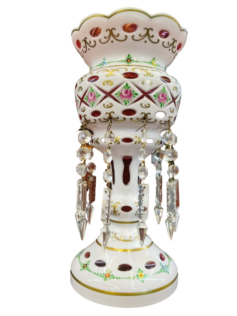 A EUROPEAN CRYSTAL PINEAPPLE STAND, OR PORTE D'ANANAS, 19TH-CENTURY STYLE (1 of 2)