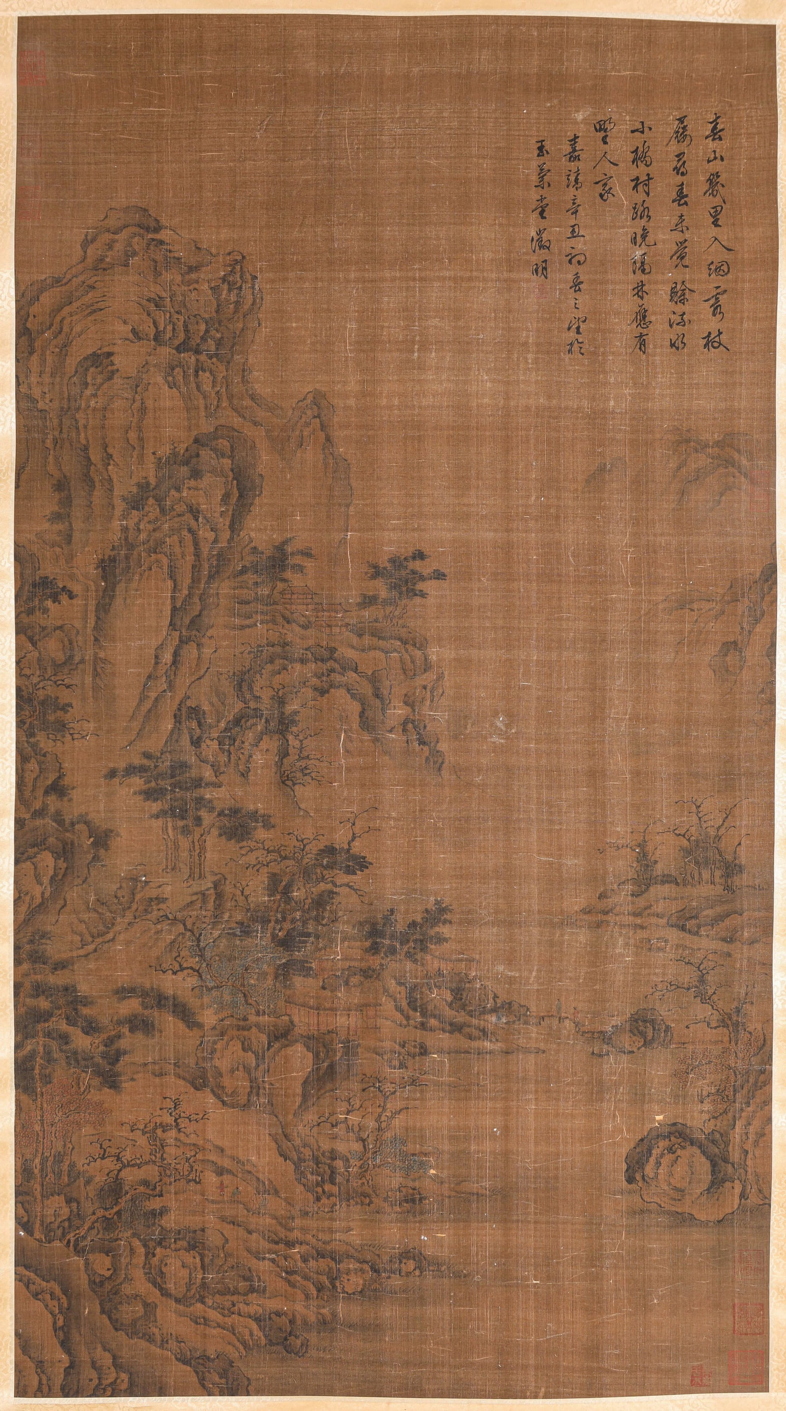 WEN ZHENGMING (1470-1559), ATTRIBUTED TO, VISITING A FRIEND WITH QIN: WEN ZHENGMING (1470-1559), ATTRIBUTED TO, VISITING A FRIEND WITH QIN Dimensions: Width: 69 cm (27.2 in.), Height: 125 cm (49.2 in.). All measurements are approximate.