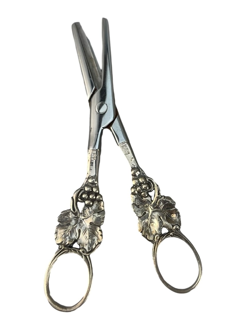 A PAIR OF SWEDISH GRAPE SHEARS WITH STERLING SILVER-MOUNTED HANDLES, CIRCA 1970S (1 of 1)