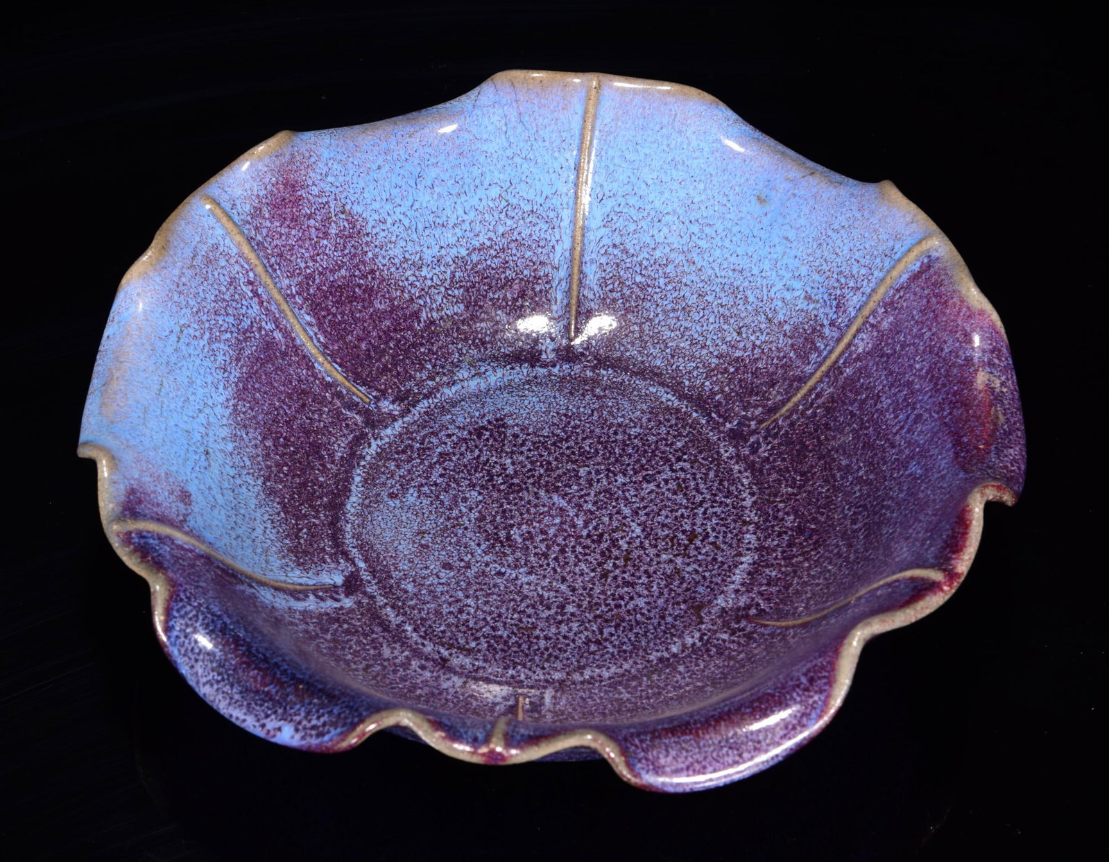 A JUN-TYPE BOWL: A JUN-TYPE BOWL Dimensions: Length: 800 cm (315.0 in.), Width: 2400 cm (944.9 in.). All measurements are approximate.