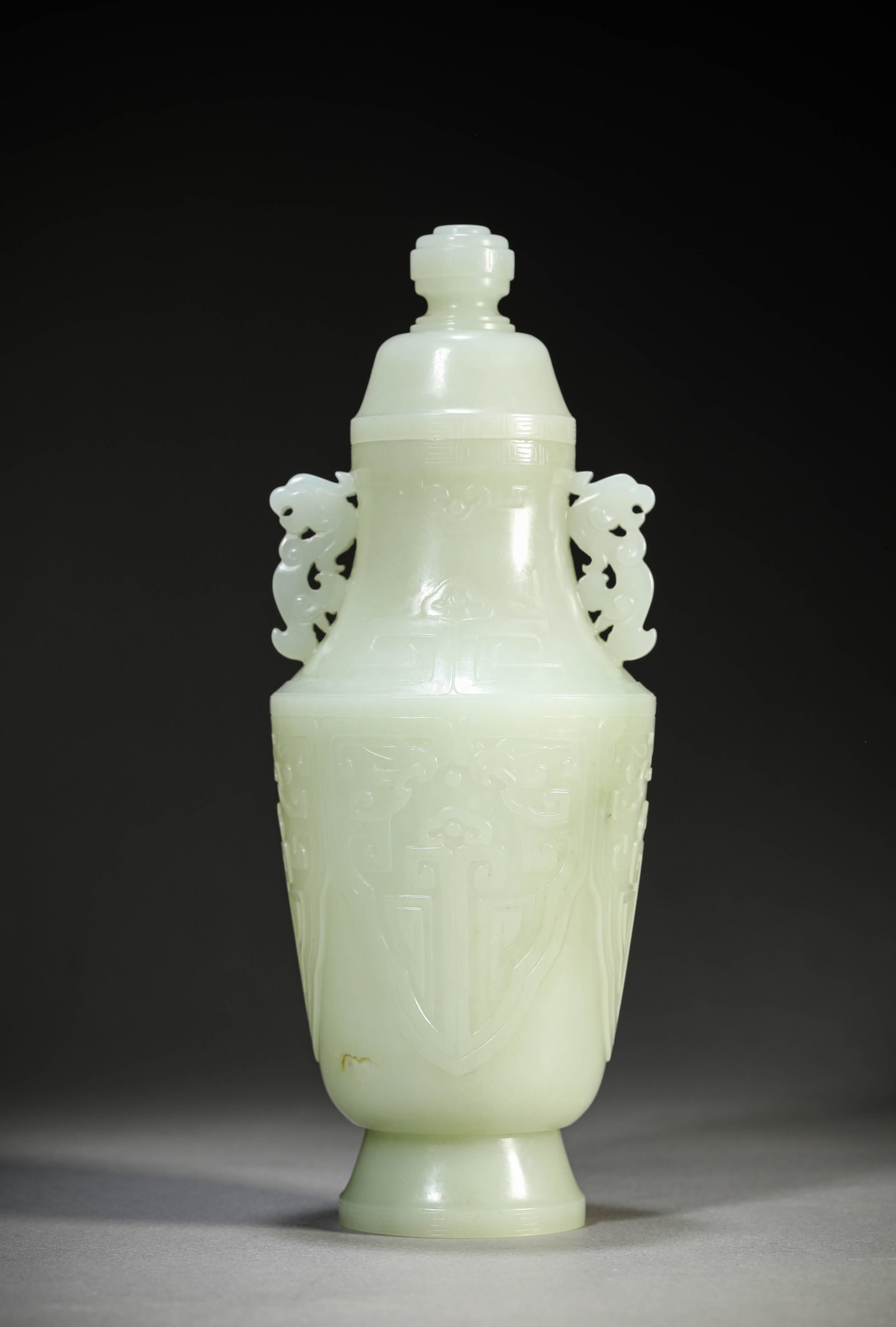 A JADE COVERED VASE (1 of 6)