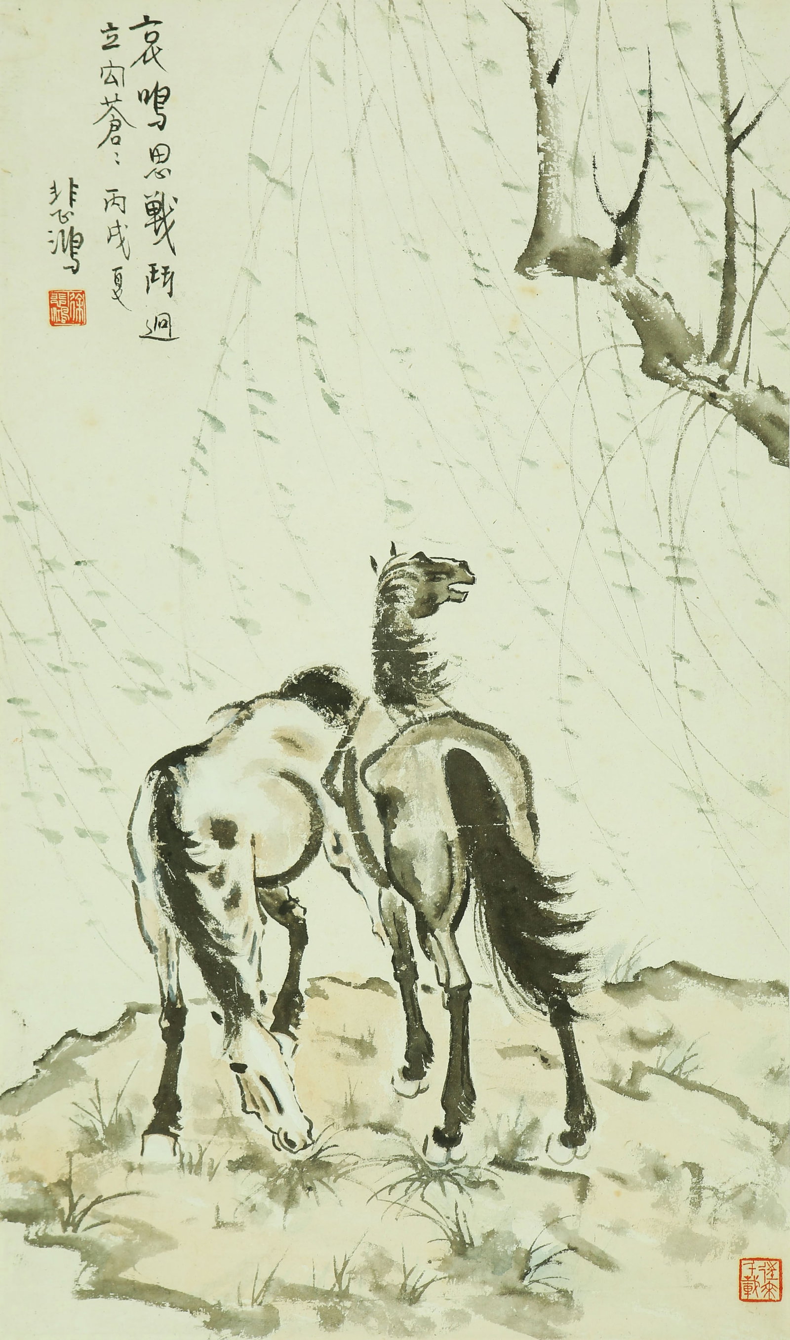 XU BEIHONG (1895-1953), ATTRIBUTED TO, CRYING FOR BATTLE (1 of 7)