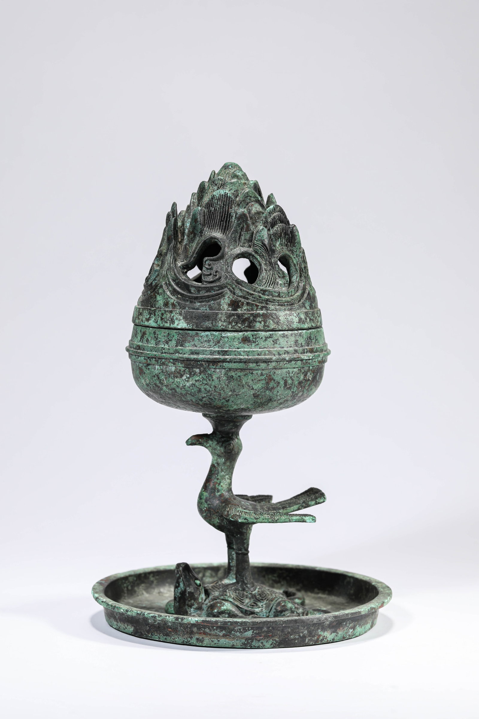 A BRONZE INCENSE CENSER (1 of 7)