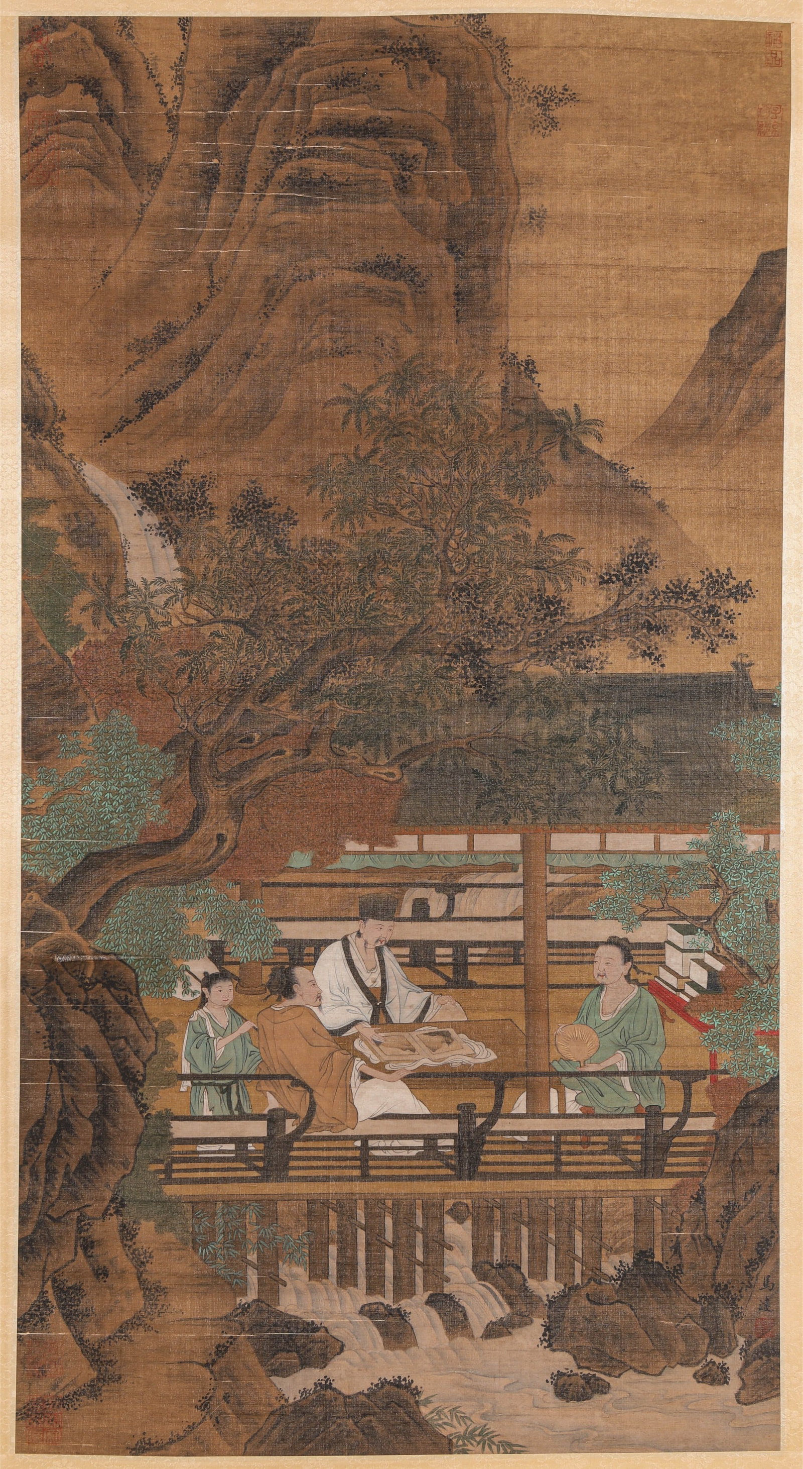 MA YUAN (C. 1190-1279), ATTRIBUTED TO, DISCUSSING THE DAO: MA YUAN (C. 1190-1279), ATTRIBUTED TO, DISCUSSING THE DAO Width: 51 cm (20.1 in.), Height: 95 cm (37.4 in.). All measurements are approximate.