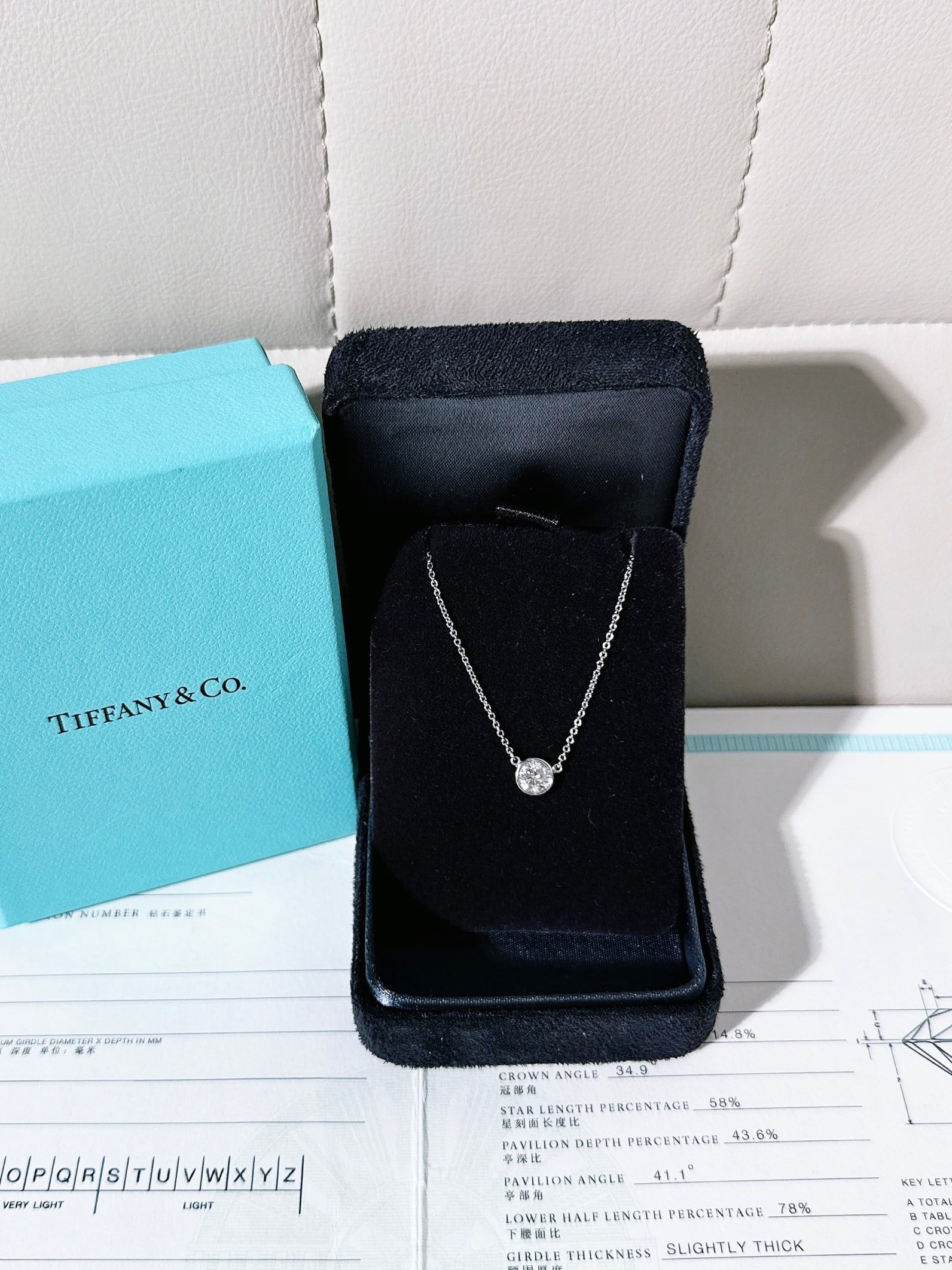 Tiffany & Co. 18K White Gold Bubbles Single Diamond Necklace: Tiffany & Co. 18K White Gold Bubbles Single Diamond Necklace0.5ct, VVS2 / H / 3EX, None FluorescentOriginal retail price: ??42,100Complete with original box & certificateRare larger carat size, perfec