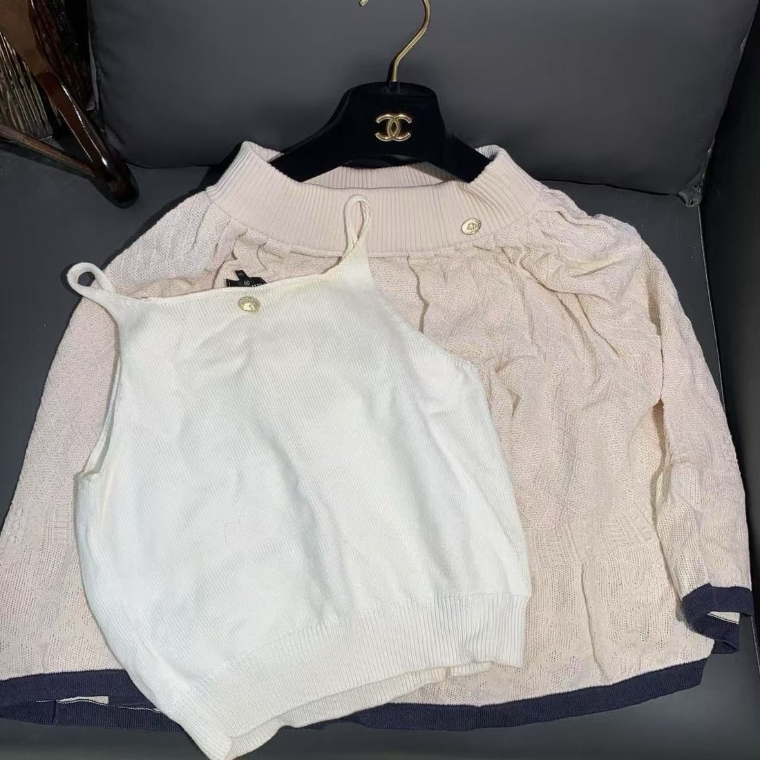 chanel shorts skirt 38 White cotton and Chanel strapless dress In total Italy: Normal signs of daily use