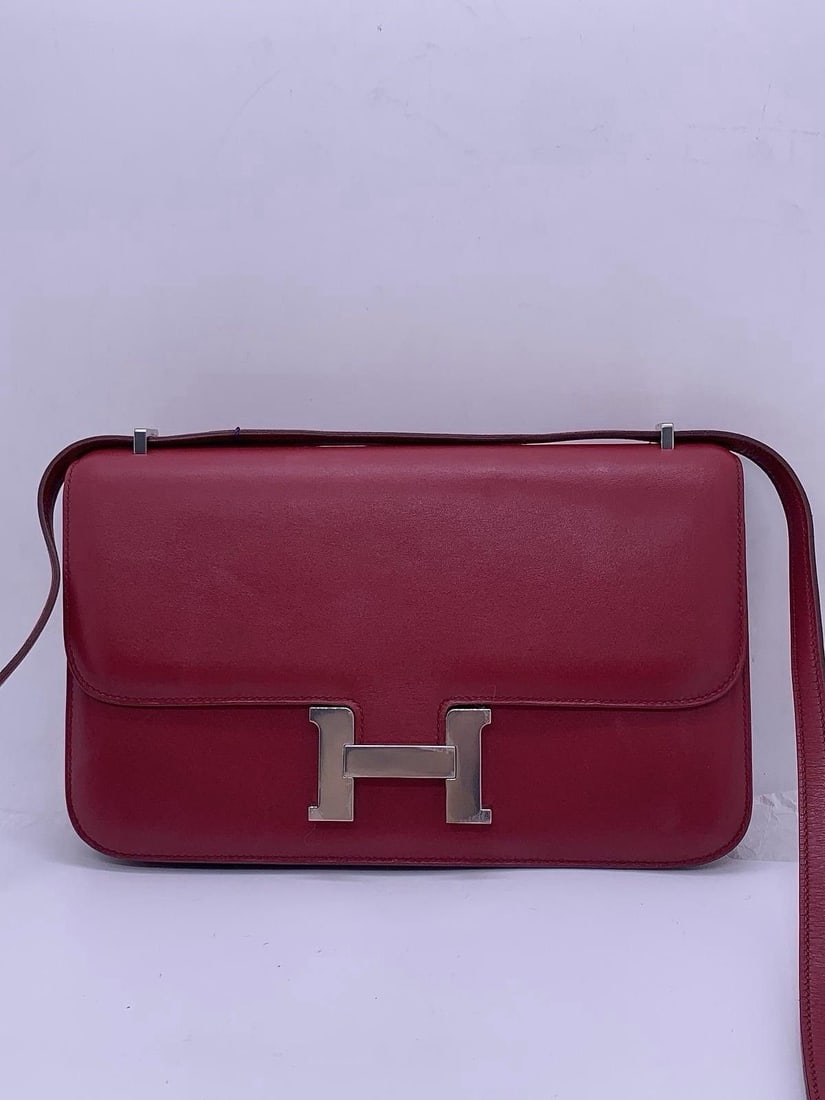 Hermes Constance Elan25 Gemstone Red swift stamp N shoulderbag France handbag: Normal signs of daily use