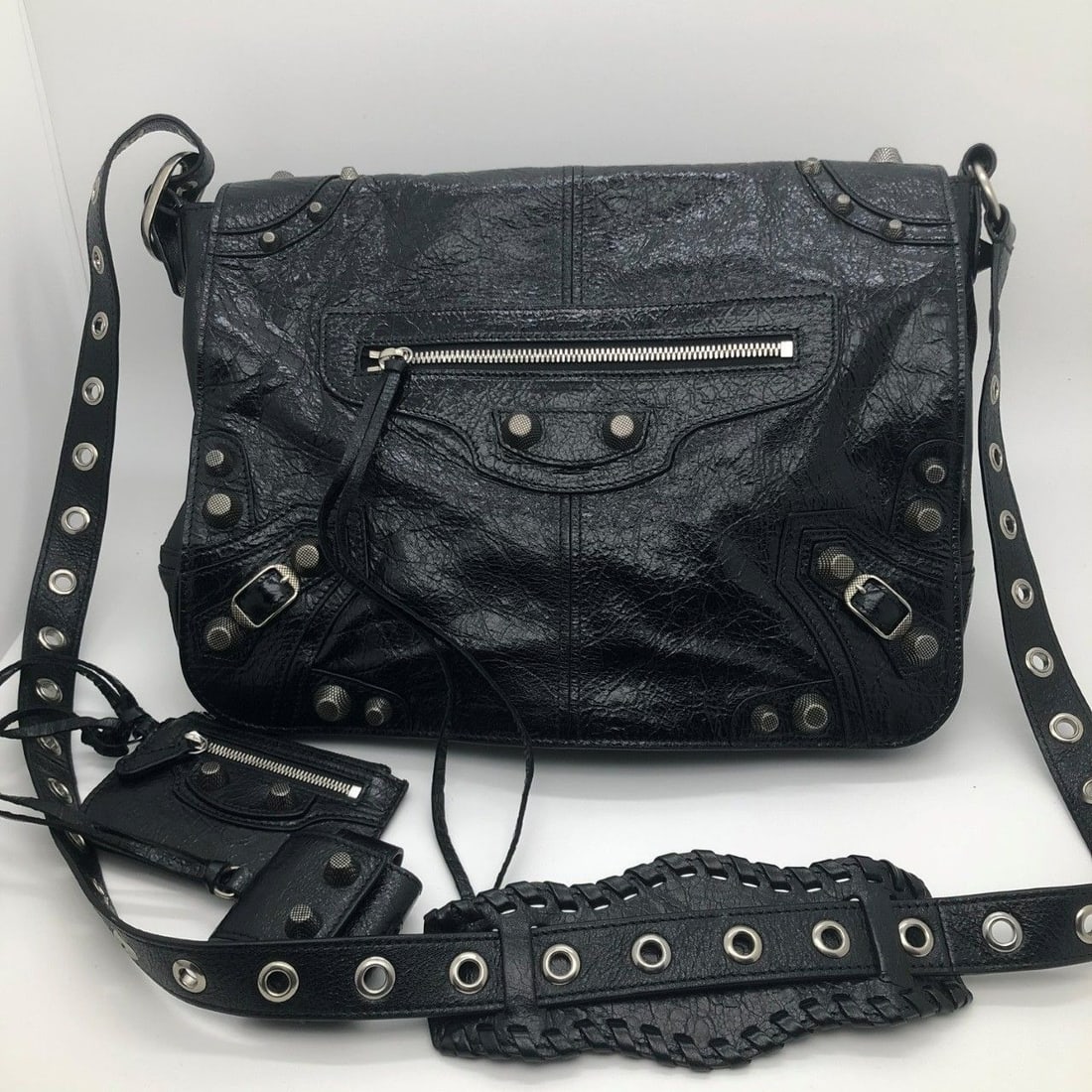 Balenciaga Messenger Le Cagole Shoulder Bag Black Leather Origin Italy (1 of 19)
