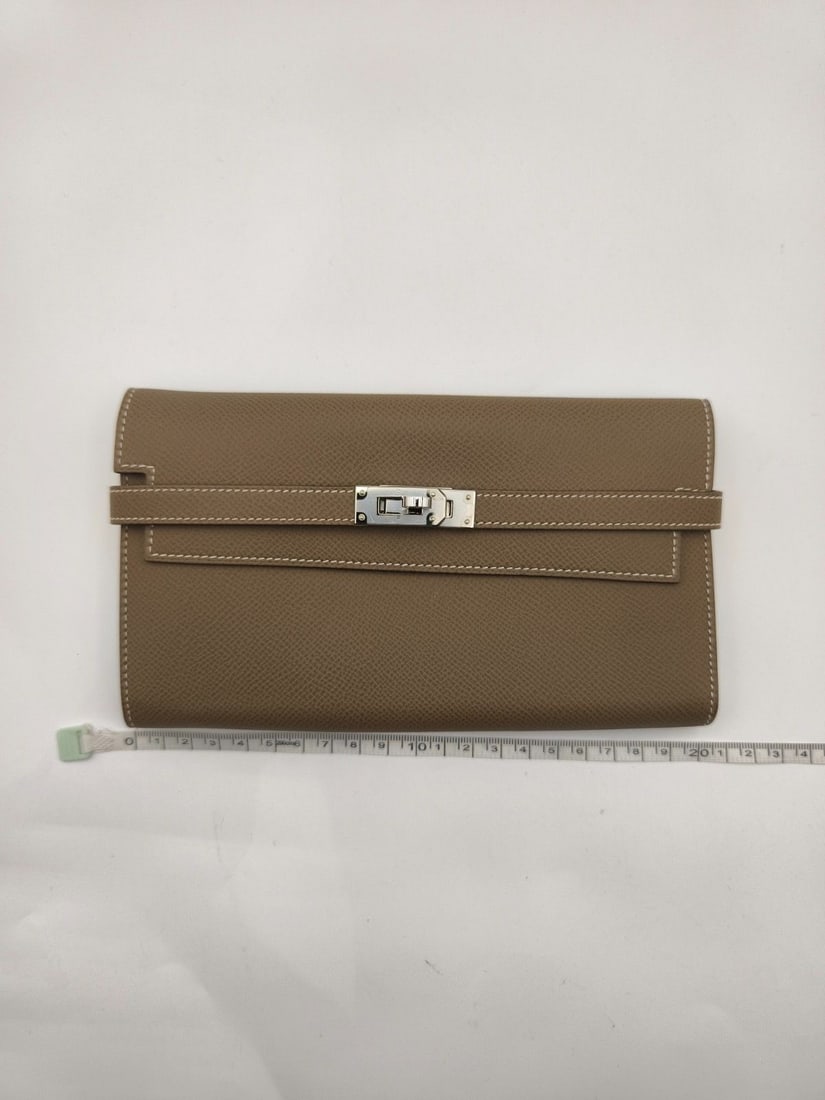 HERMES Kelly Wallet Etoup Silver Leather handbag origin france (1 of 12)